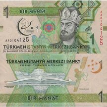 1 Manat 2017 Turkménsko