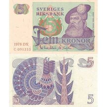 5 Kronor 1977 Švédsko