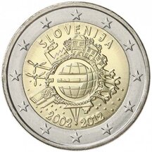 2 EURO Slovinsko 2012 - 10. rokov Euro meny