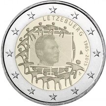 2 EURO Luxembursko 2015 - EU vlajka