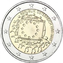 2 EURO Rakúsko 2015 - EU vlajka