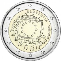 2 EURO Slovinsko 2015 - EU vlajka