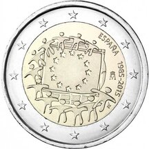 2 EURO Španielsko 2015 - EU vlajka