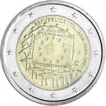 2 EURO Taliansko 2015 - EU vlajka