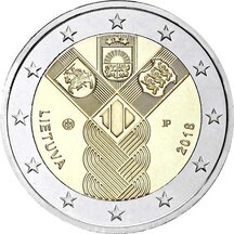 2 EURO Litva 2018 - Storočnica pobaltských štátov
