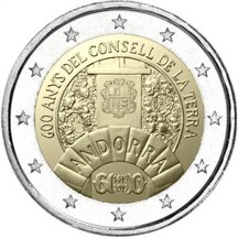 2 EURO Andorra 2019 - 600 rokov Rady krajiny