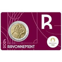 2 EURO Francúzsko 2024 - Olympijské hry 2024 (bordová) R