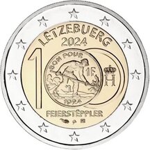 2 EURO Luxembursko 2024 - Luxemburské franky