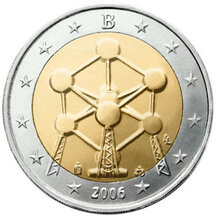 2 EURO Belgicko 2006 - Atómium