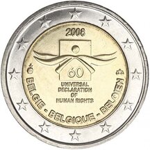 2 EURO Belgicko 2008 - Deklarácia ľudských práv