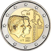 2 EURO Belgicko 2021 - BLEU