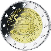 2 EURO Nemecko 2012 - 10. rokov Euro meny F