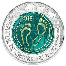 25 EURO Rakúsko 2018 - Antropocén