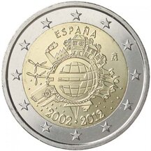 2 EURO Španielsko 2012 - 10. rokov Euro meny