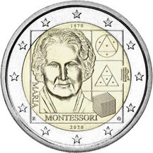 2 EURO Taliansko 2020 - Maria Montessori
