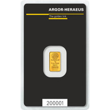 Zlatá tehlička Argor-Heraeus 1 g