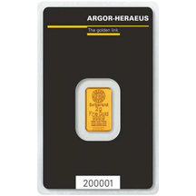 Zlatá tehlička Argor-Heraeus 2 g
