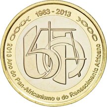 250 Escudos Kapverdy 2013 - Organizácia africkej jednoty