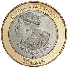 5 Maloti Lesotho 2016 - Nezávislosť