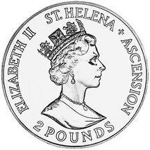 2 Pounds Sv. Helena 1990
