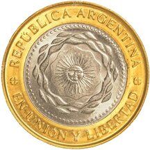 2 Pesos Argentína 2010 - Revolúcia