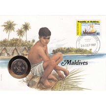 Numizmatická obálka Maldivy 1987