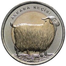 1 Lira Turecko 2015 - Angorská koza