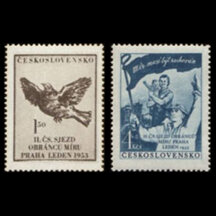 Séria známok Československo 1953 - Čs. zjazd obrancov mieru