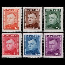 Séria známok Slovensko 1945 - J. Tiso