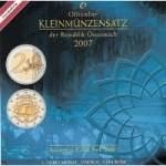Sada obehových Euro mincí Rakúska 2007