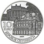 10 EURO Rakúsko 2005 - Burgtheater - Proof