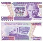 500 000 Lirasi 1993 Turecko