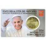 50 Cent - obehová minca Vatikán 2014 - Coincard