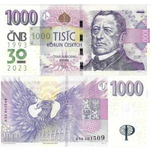 1000 Korún 2008 (pretlač 2023) Česká republika - séria R
Klicken Sie zur Detailabbildung.