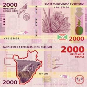 2000 Francs 2015 Burundi
Click to view the picture detail.