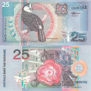 25 Gulden 2000 Surinam
Click to view the picture detail.