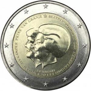 2 EURO - commemorative coins Holland 2013 - Beatrix a W. Alexander
Click to view the picture detail.