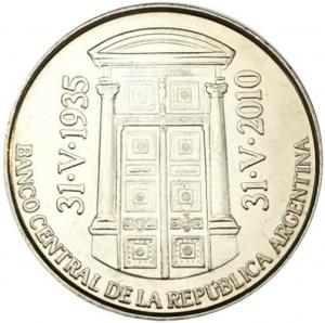 2 Pesos Argentína 2010 - Centrálna banka
Klicken Sie zur Detailabbildung.