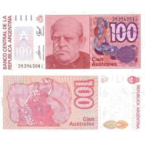 100 Australes 1985 Argentína
Click to view the picture detail.