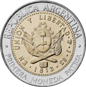 1 Peso Argentína 2013 - Prvá minca
Klicken Sie zur Detailabbildung.