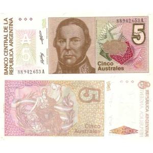 5 Australes 1985 Argentína
Click to view the picture detail.