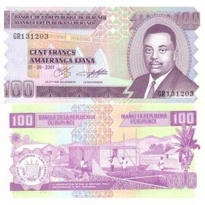 100 Francs 2001 Burundi
Click to view the picture detail.