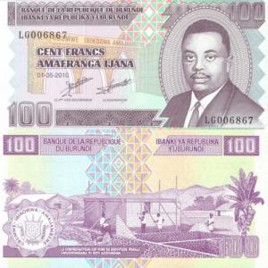 100 Francs 2010 Burundi
Click to view the picture detail.