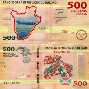 500 Francs 2015 Burundi
Click to view the picture detail.