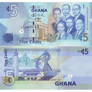 5 Cedis 2007 Ghana
Click to view the picture detail.