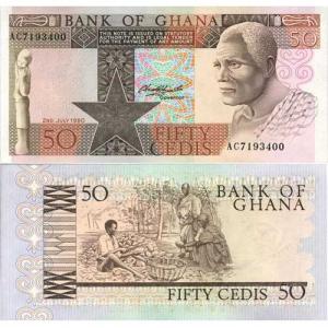 50 Cedis 1980 Ghana
Click to view the picture detail.