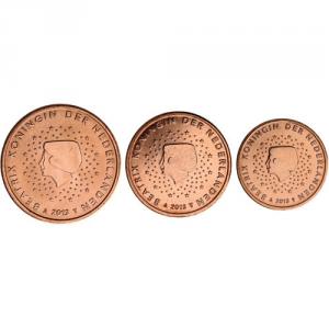 Mini set obehových Euro mincí Holandska 2013 - 1, 2, 5 cent
Click to view the picture detail.