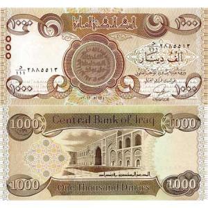 1000 Dinars 2013 Irak
Click to view the picture detail.