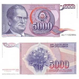5000 Dinara 1985 Juhoslávia
Klicken Sie zur Detailabbildung.