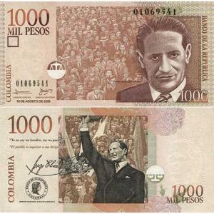 1000 Pesos 2009 Kolumbia
Click to view the picture detail.